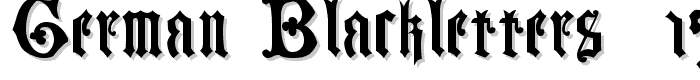 German Blackletters, 15th c. font